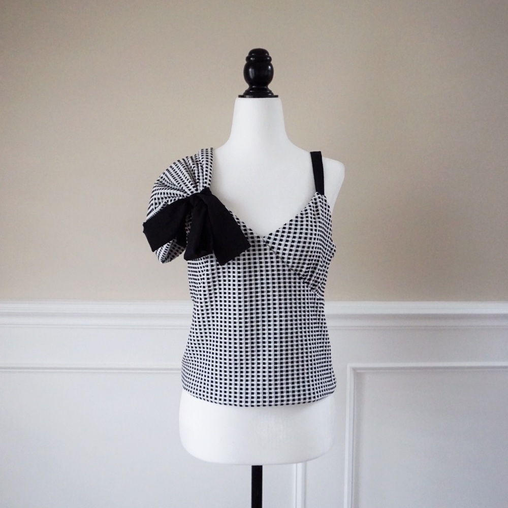 Club Monaco embellished strap top with bow